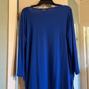 Cobalt blue layered blouse